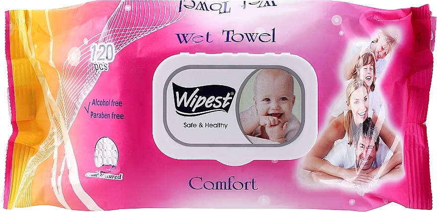 Детские влажные салфетки "Comfort", 120 шт - Wipest Safe & Healthy Wet Towel — фото N1