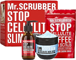 Парфумерія, косметика Набір - Mr.Scrubber Stop Cellulite Cold (oil/100ml + cr/cold/250g + scrub/200g)