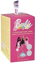 Двухстороннее атласное полотенце для волос "Барби", голубая пантера - Glov Double-Sided Satin Hair Towel Wrap Barbie Blue Panther — фото N2