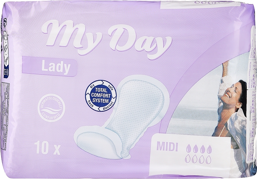 Прокладки жіночі при нетриманні, 10 шт  - My Day Super Incontinence Compress — фото N1