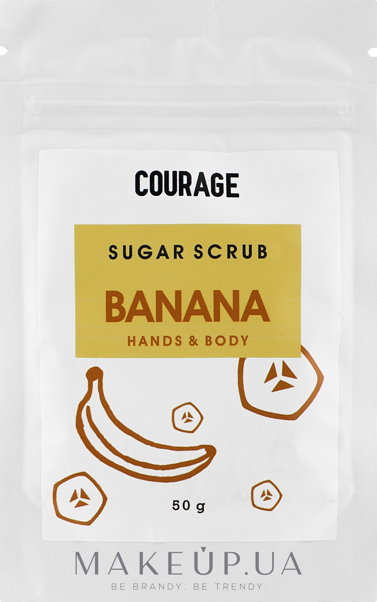 Цукровий скраб для рук і тіла «Банан» - Courage Banana Hands & Body Sugar Scrub (дой-пак) — фото 50g