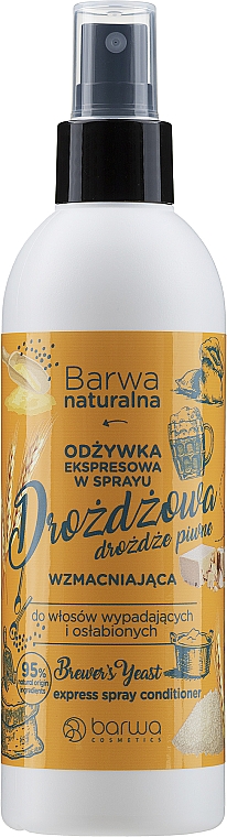 Кондиціонер-спрей для волосся на дріжджах - Barwa Natural Express Spray Conditioner Beer Yeast — фото N1