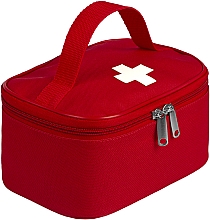 Аптечка тканинна настільна, червона 20x14x10 см "First Aid Kit" - MAKEUP First Aid Kit Bag L — фото N2