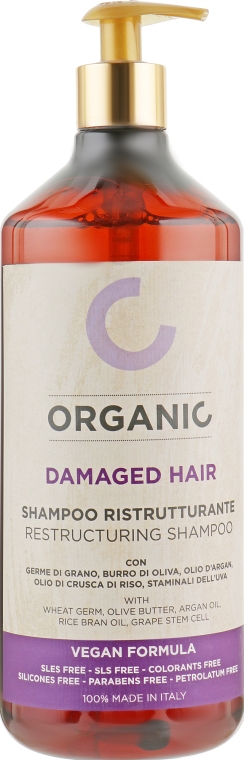 Органічний шампунь для відновлення пошкодженого волосся - Punti Di Vista Organic Damaged Hair Restructuring Shampoo — фото N1