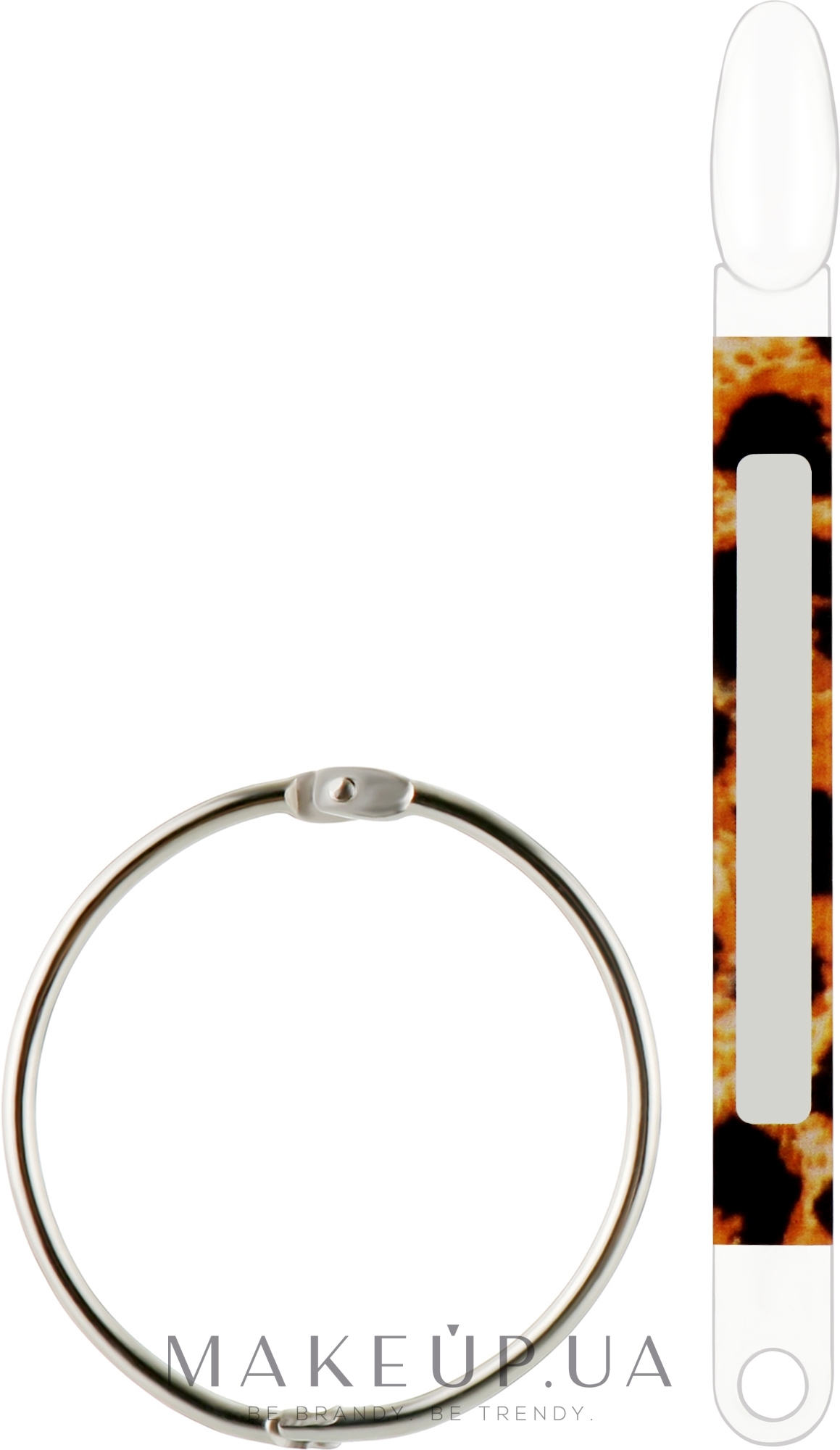 Типсы на кольце, леопардовый стикер, прозрачные, миндаль - Sticker Tips  — фото 50шт