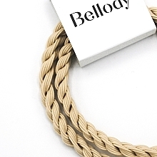 Резинка для волосся, champagne beige, 4 шт. - Bellody Original Hair Ties — фото N3