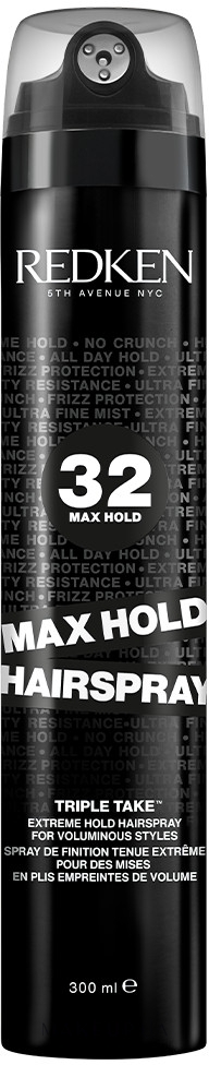 Лак экстра-сильной фиксации с эффектом объема для укладки волос - Redken Max Hold Hairspray — фото 300ml