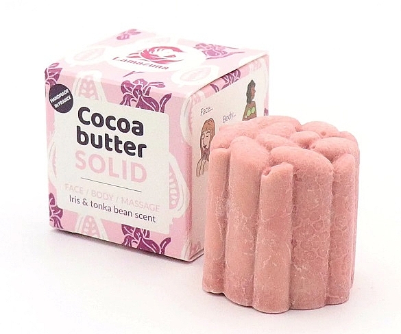 Твердое масло для лица и тела - Lamazuna Solid Pink Cocoa Butter Iris & Tonka Bean — фото N2