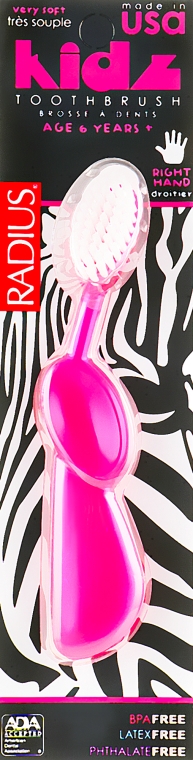 Зубна щітка для дітей з 6 років Kidz, рожева - Radius — фото N1