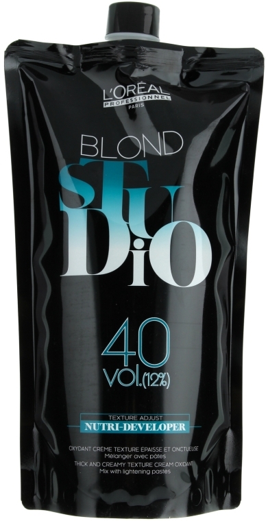 Живильний кремовий проявник для освітленого волосся 12% - LOreal Professionnel Blond Studio Creamy Nutri-Developer Vol.40 — фото N1