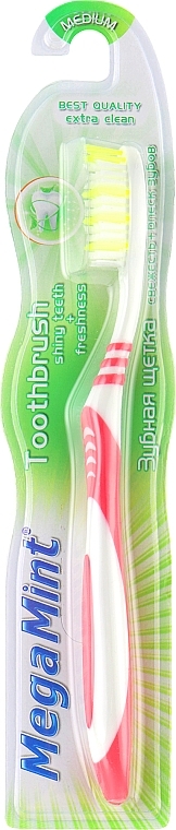 Зубная щетка средней жесткости, красная - Sts Cosmetics — фото N1