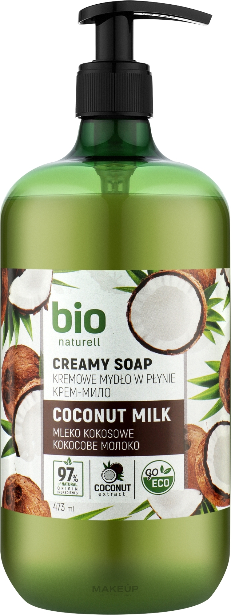 УЦІНКА  Крем-мило "Кокосове молоко" - Bio Naturell Coconut Milk Creamy Soap * — фото 473ml