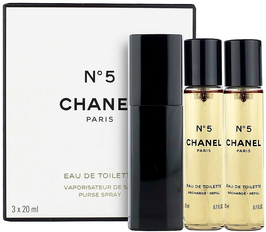 Chanel N°5 Purse Spray with Case - Туалетна вода (edt/3x20ml) — фото N1