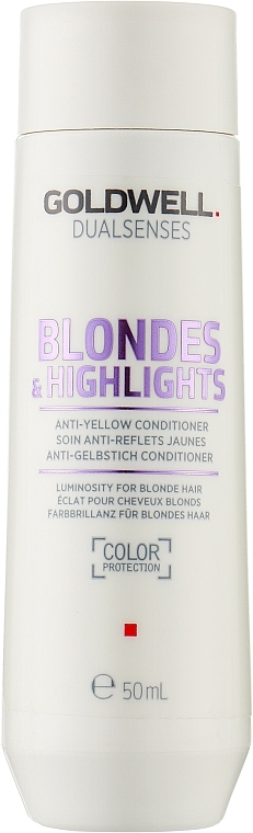 Кондиціонер проти жовтизни для освітленого волосся - Goldwell Dualsenses Blondes&Highlights Anti-Yellow Conditioner — фото N4