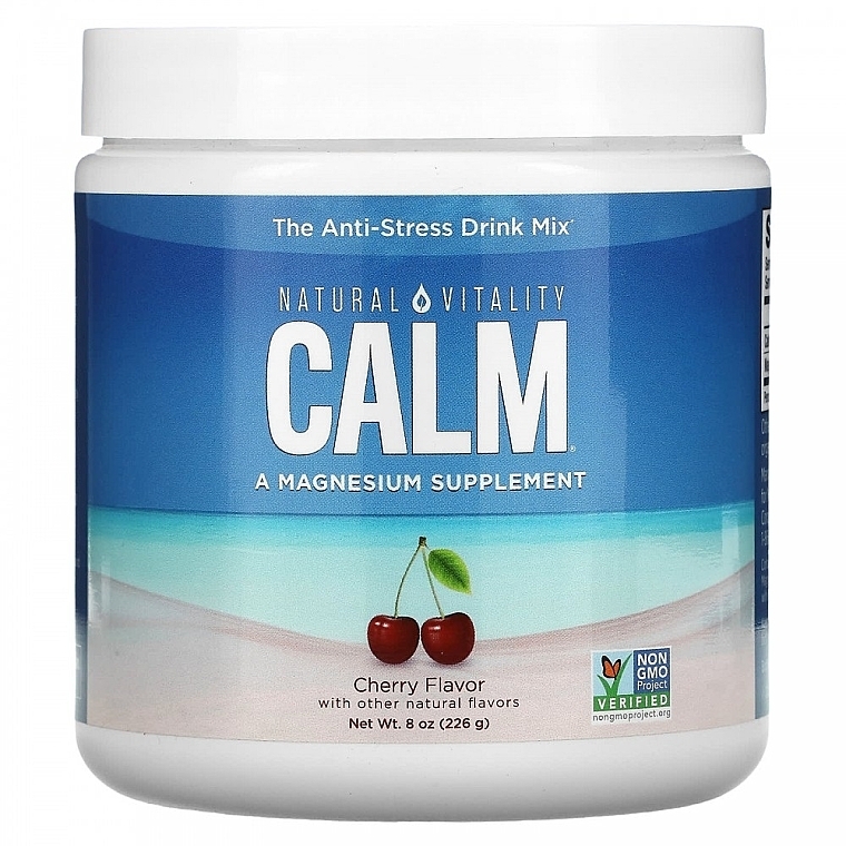 Пищевая добавка успокаивающая "Вишня" - Natural Vitality Calm The Anti-Stress Drink Mix Cherry  — фото N1