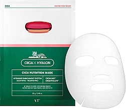 Парфумерія, косметика Тканинна живильна маска з центелою азіатською для обличчя - VT Cosmetics Cica Nutrition Mask