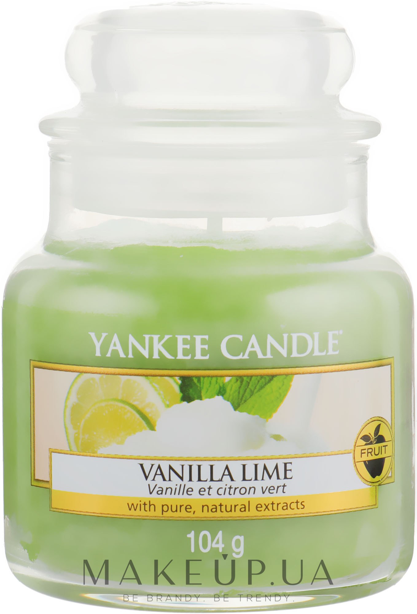 Ароматическая свеча "Ваниль и лайм" в банке - Yankee Candle Vanilla Lime — фото 104g