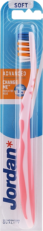 Зубна щітка м'яка, рожева - Jordan Advanced Soft Toothbrush — фото N1
