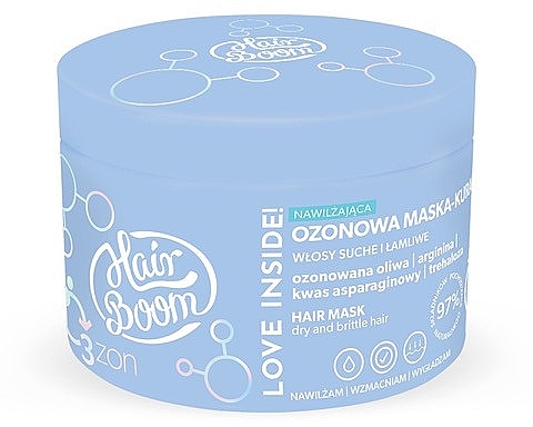 Зволожуюча озонова маска-догляд - BodyBoom HairBoom O3zon — фото N1