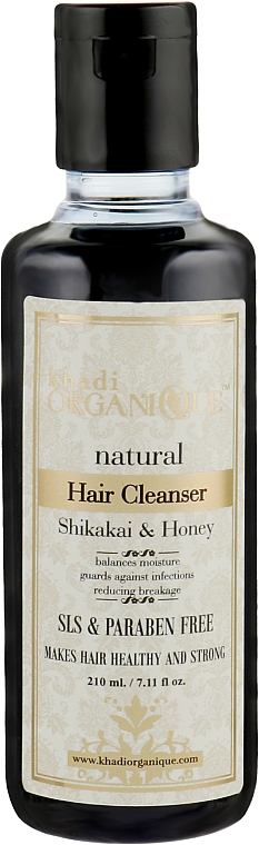 Натуральний трав'яний безсульфатний аюрведичний шампунь "Шикакай і мед" - Khadi Organique Shikakai Honey Hair Cleanser — фото N1