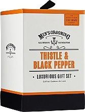 Парфумерія, косметика Scottish Fine Soaps Men’s Grooming Thistle & Black Pepper - Набір (sh/gel/75ml + ash/balm/75ml + f/gel/75ml + soap/40g)