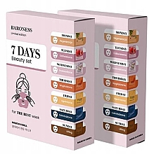 Парфумерія, косметика Набір тканинних масок, 7 продуктів - Beauadd Baroness 7 Days Beauty Set