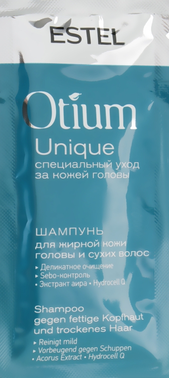 Otium unique шампунь для жирной кожи. Estel шампунь пробники. Estel Otium unique для жирной кожи головы и сухих волос. Estel professional шампунь пробник. Шампунь Эстель пробники.