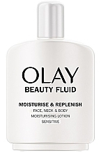 Жидкий лосьон для лица, шеи и тела для чувствительной кожи - Olay Beauty Fluid Moisturise & Replenish Face, Neck And Body Lotion For Sensitive Skin — фото N1