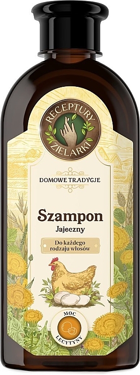 Яєчний шампунь для волосся - Receptury Zielarki Domowe Tradycje — фото N1
