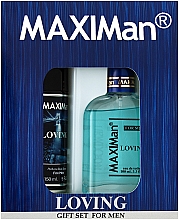Духи, Парфюмерия, косметика Aroma Parfume Maximan Loving - Набор (edt/100ml + deo/spray/150ml)