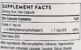 Диетическая добавка "Метафолин" 1 мг, капсулы - Thorne Research 5-MTHF — фото N3