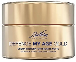 Парфумерія, косметика Зміцнювальний нічний крем для обличчя - BioNike Defense My Age Gold - Intensive Fortifying Night Cream