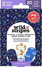 Духи, Парфюмерия, косметика Набор пластырей для детей, 20 шт. - Wild Stripes Plasters Kids Sensitive Space