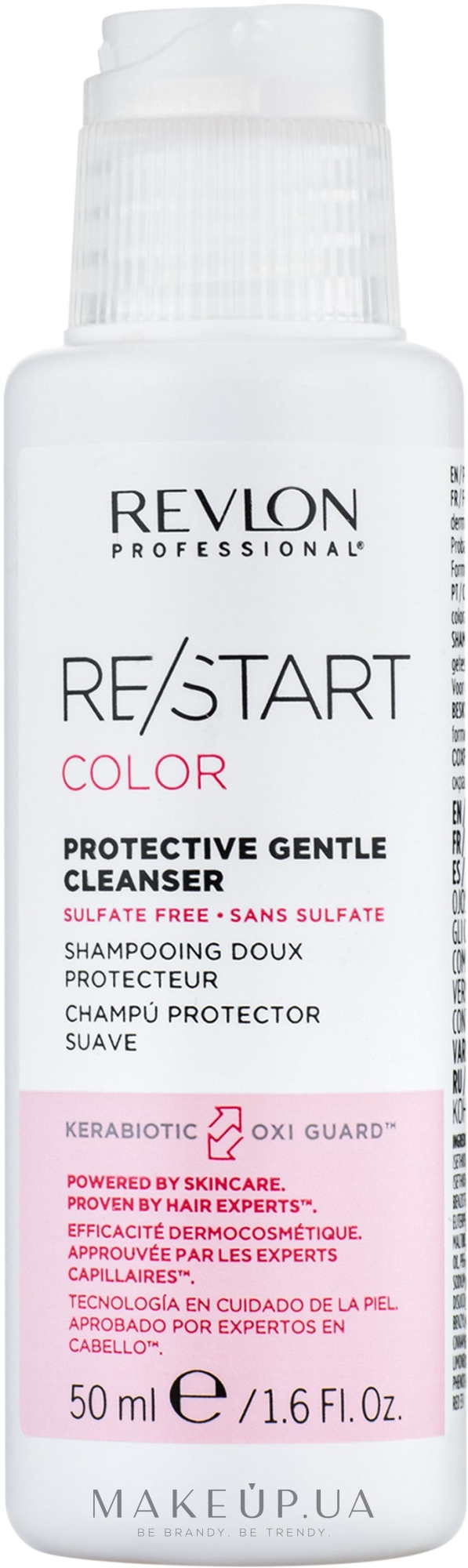 Бессульфатный шампунь для окрашенных волос - Revlon Professional Restart Color Protective Gentle Cleanser — фото 50ml