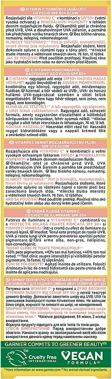 Cонцезахисний денний флюїд з вітаміном С для надання сяяння шкірі обличчя, SPF50+ - Garnier Skin Naturals — фото N3