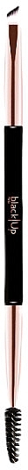 Двосторонній пензлик для макіяжу - Black Up Professional Dual Ended Brush — фото N1