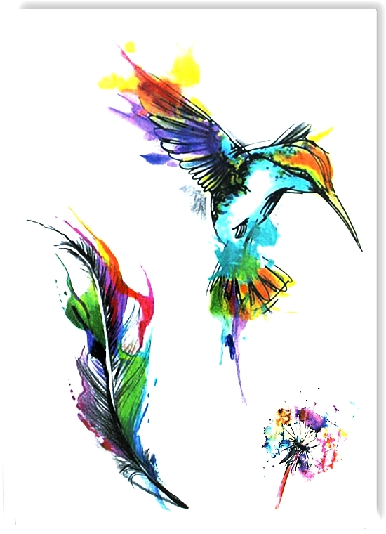 Временное тату "Радужный колибри" - Ne Tattoo — фото N2