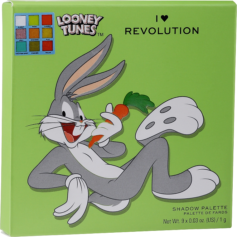 Палетка теней для век, 9 цветов - I Heart Revolution Looney Tunes Shadow Palette — фото N3