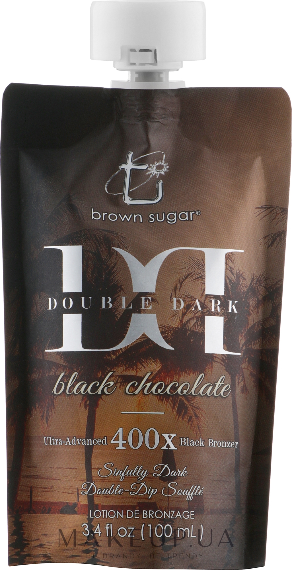 Крем для солярію з ультратемними бронзантами й мегасиліконами - Brown Sugar Double Black Chocolate 400X — фото 100ml