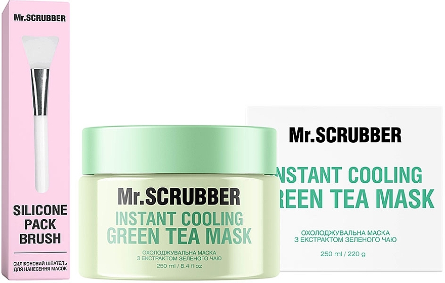 Охлаждающая маска для лица с экстрактом зеленого чая - Mr.Scrubber Instant Cooling Green Tea Mask