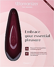Парфумерія, косметика Вакуумний кліторальний стимулятор, бордовий - Womanizer Classic 2 Bordeaux