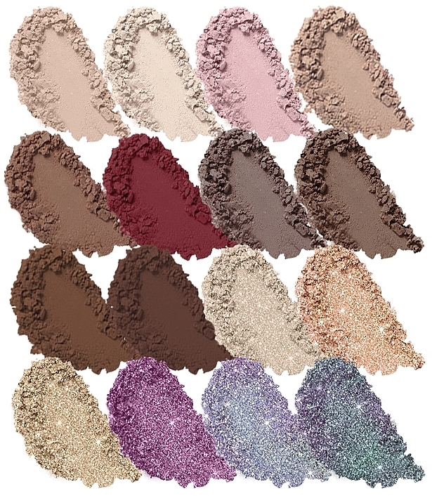 Палетка теней для век - LAMEL Make Up Eyeshadow 16 Shades Of Burgundy Palette — фото N3