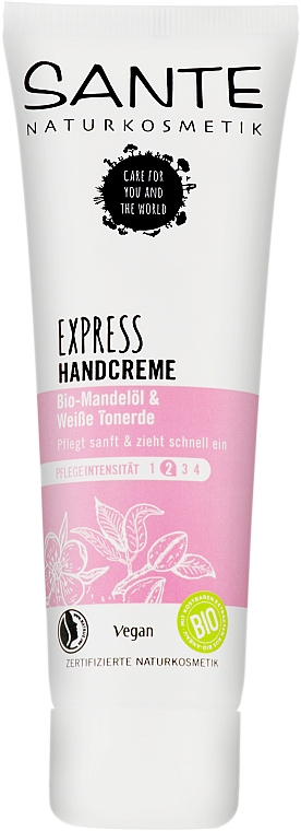 Крем для рук експрес-догляд "Біла глина і біо-мигдаль" - Sante Express Handcreme — фото N1