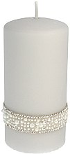 Духи, Парфюмерия, косметика Декоративная свеча белая, 7х14см - Artman Crystal Opal