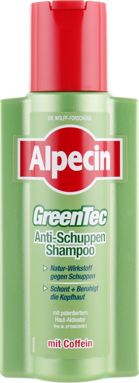 Шампунь проти лупи з натуральними екстрактами - Alpecin GreenTec Anti-Dandruff Shampoo — фото N1