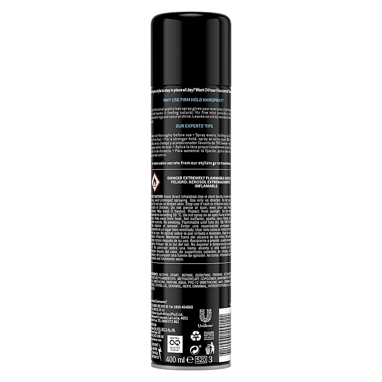 Лак для волос средней фиксации - Tresemme 3 Firm Hold Hair Spray — фото N2