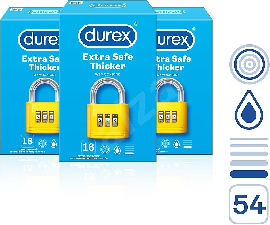 Набор - Durex Extra Safe (condom/3х18pcs.) — фото N1