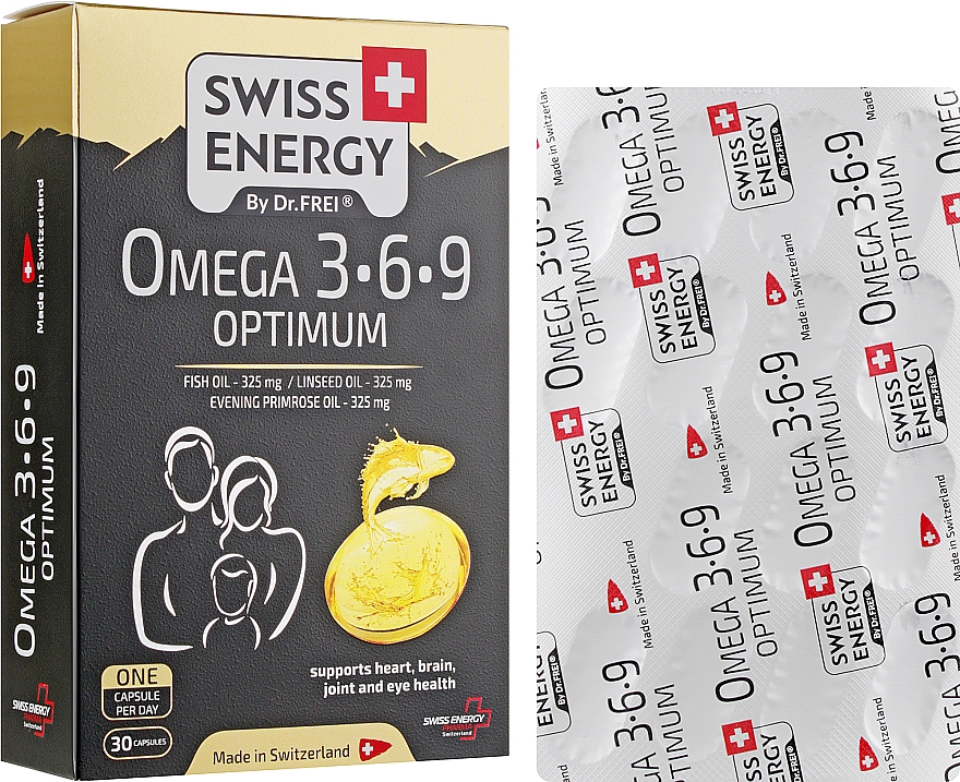 Збалансований комплекс жирних кислот - Swiss Energy Omega 3-6-9 Optimum