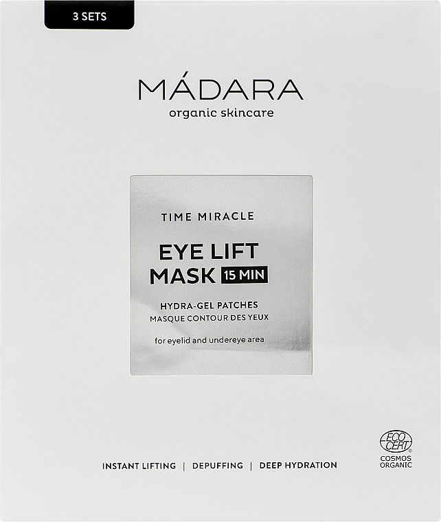 Маска навколо очей, 3 комплекти - Madara Cosmetics Time Miracle Eye Lift Mask 15min 3 Sets — фото N1