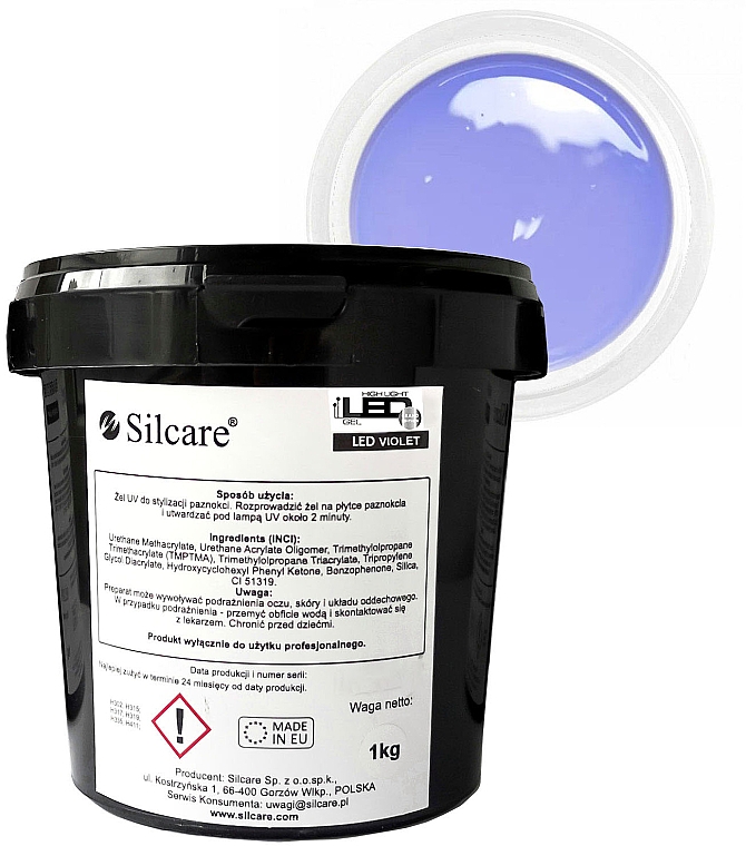 Гель для нарощування нігтів - Silcare High Light LED Violet — фото N6